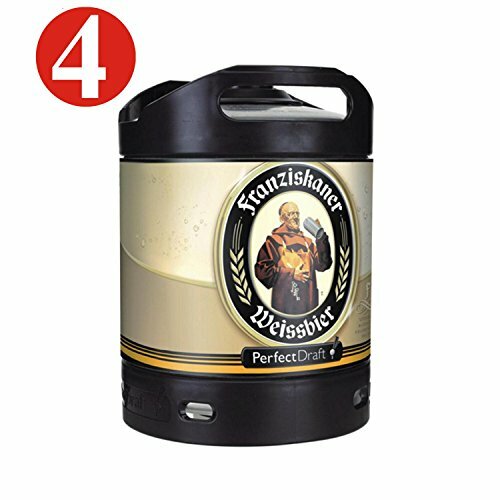 4x Franziskaner Weissbier Perfect Draft 6 Liter Fass 5,0 % vol